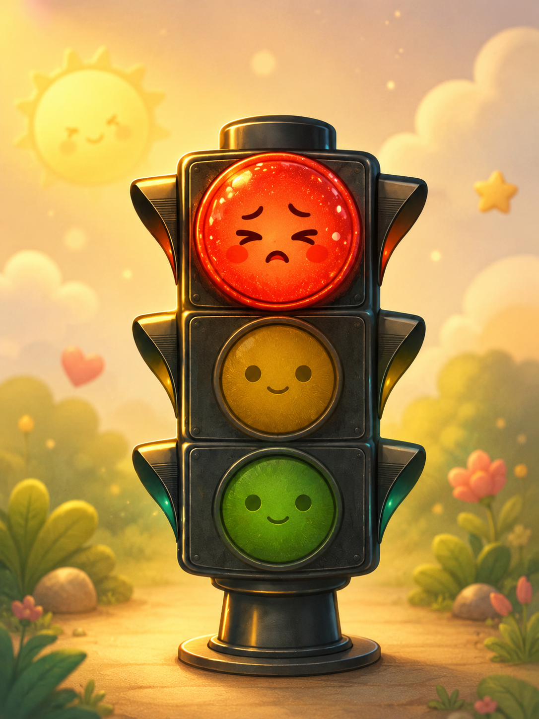 Het stoplicht — groen en rood
